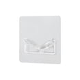 thumbnail image 2 of 2 Pcs No Drill Tension Rod Brackets, Self Adhesive Curtain Rod Holders, Hollow Out Lightweight Transparent Wall Support Hooks, Waterproof Plastic Retainer Clips for Shower Poles, Closet Rods, 2 of 5