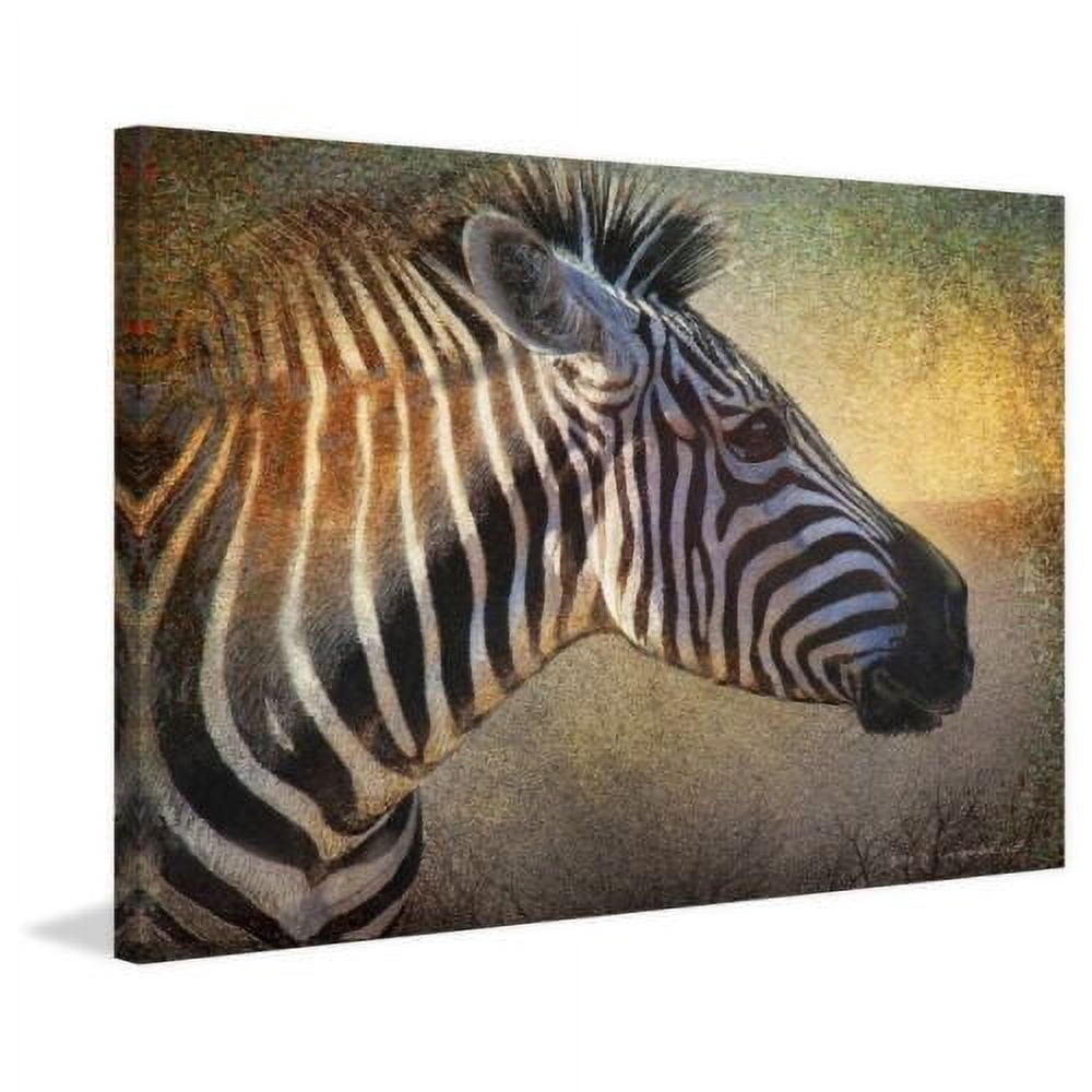"Zebra Portrait" Painting Print on Wrapped Canvas