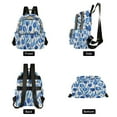 thumbnail image 2 of Quilted Backpack Fashion Backpack 10.23*5.11*12.59 Inch Women's Fashion Backpack Picnic Shopping Travel Out Sports backpack Blue Tulip3, 2 of 7