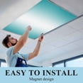 thumbnail image 6 of Teal Ombre Fluorescent Light Covers, Turquoise White Gradient Modern Abstract Art Magnetic Light Covers for Ceiling Lights, Fluorescent Ceiling Shade Filters for Classroom Bedroom Office 4x2Ft x 3PCS, 6 of 8