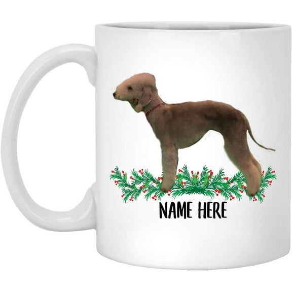 Funny Bedlington Terrier Tan Personalized Gift For Mom Christmas 2022 Gifts White Coffee Mug White 11oz