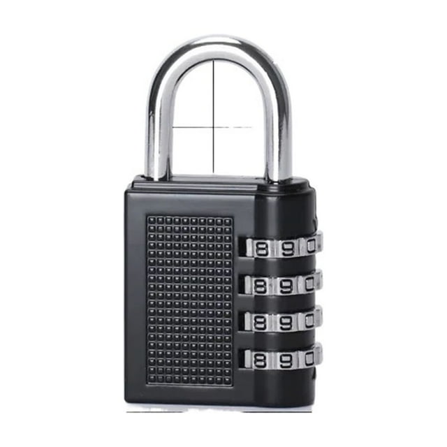 Heavy Duty 4 Dial Digit Combination Lock Weatherproof Security Padlock Outdoor Gym Locker Safely ,Easy to Use