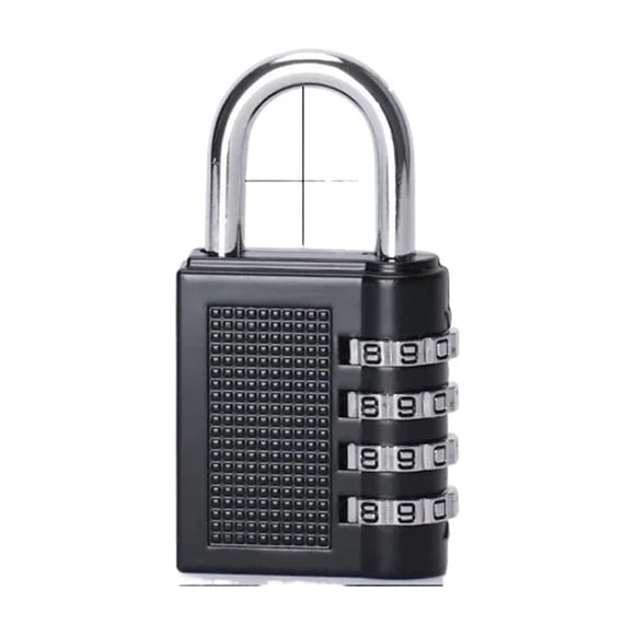 Heavy Duty 4 Dial Digit Combination Lock Weatherproof Security Padlock Outdoor Gym Locker Safely ,Easy to Use