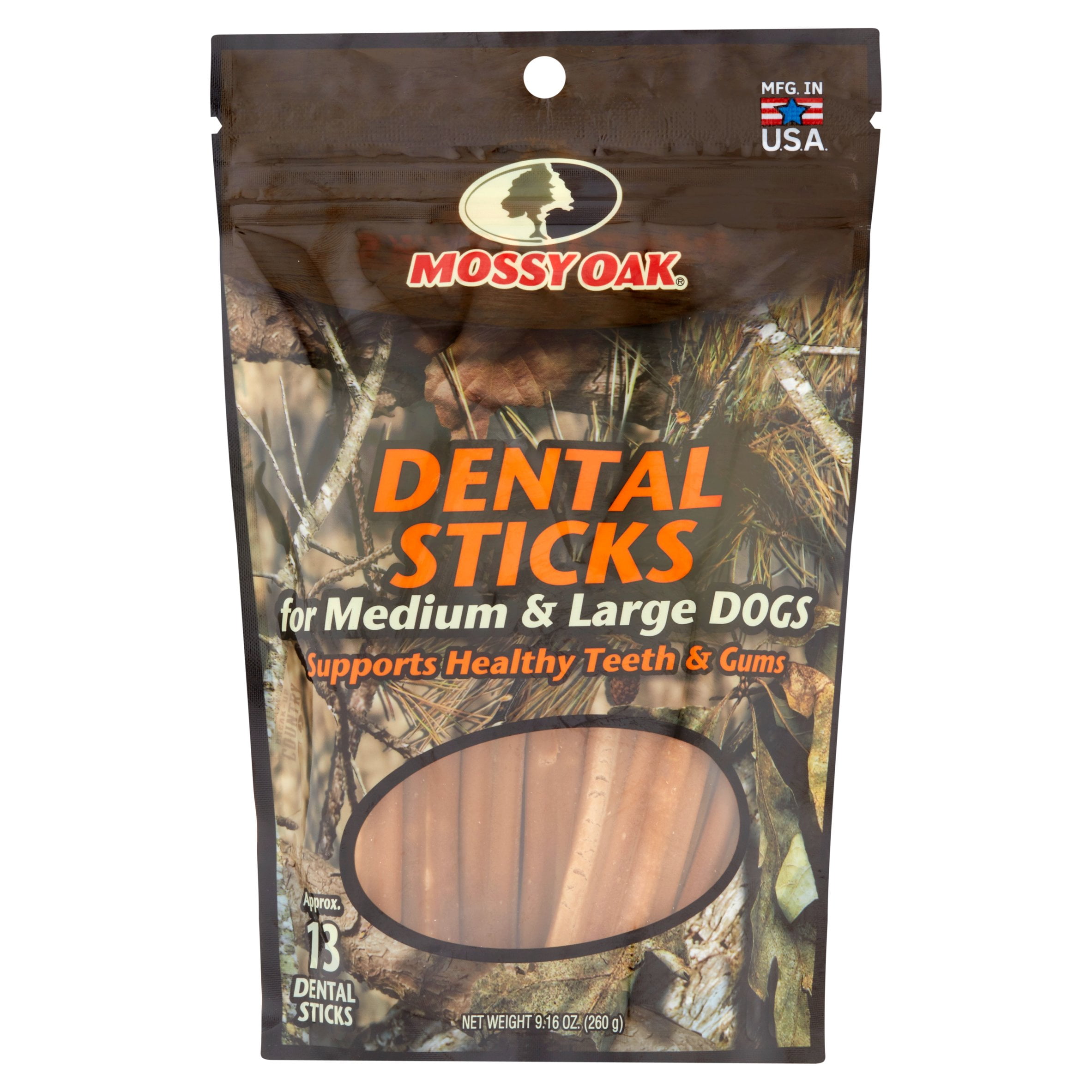 R2P Mossy Oak Dental Sticks Healthy Teeth & Gums Dog Dental Care, 13 Ct