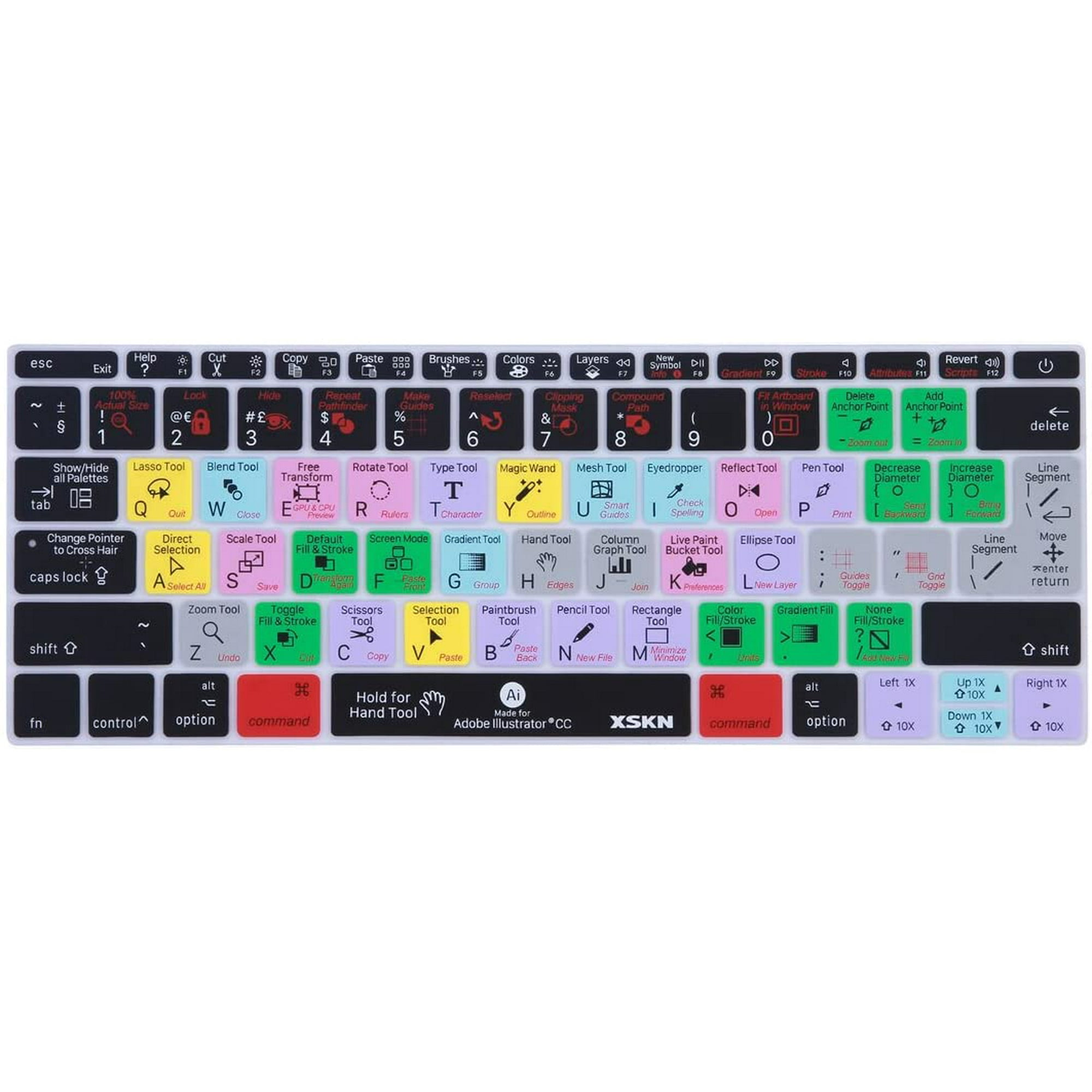 Xskn Adobe Illustrator Ai Shortcut Keyboard Skin Cover For New Macbook Pro 13 Inch A1708 16 Version No Touchbar Walmart Canada