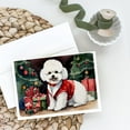 thumbnail image 2 of Bichon Frise Christmas Greeting Cards and Envelopes Pack of 8 7 in x 5 in, 2 of 3