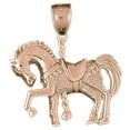 thumbnail image 1 of 14K Rose Gold Carousel Horse Pendant - 33 mm, 1 of 2