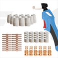 thumbnail image 2 of 100 Piezas Kits de Boquillas y con Punta de Corte por Plasma Accesorios Consumibles para Herramientas de Corte por Plasma PT31 CUT40 50 55, 2 of 6