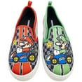 thumbnail image 2 of Super Mario Boys Slip-On Shoes, Closed Toe Red/Green, Size 12, 2 of 6