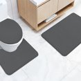 thumbnail image 4 of Mecorevxz Bathroom Toilet Cover Bathroom Mats Absorbent Printed Floor Mats Bathroom Toilet 3 Piece Floor Mats Set,Dark Gray, 4 of 9