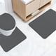 thumbnail image 4 of Juego de 3 alfombrillas de baño | Alfombras absorbentes y antideslizantes de poliéster | Modernas fundas para alfombras de baño en gris oscuro, caqui y verde | Alfombrillas de secado rápido para, 4 of 5