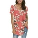 thumbnail image 2 of Fiudx Camisas para Mujer Blusa Holgada de Manga Corta con Cuello Redondo Informal Estampada a La Moda para Mujer, 2 of 6