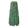 thumbnail image 5 of vigerkar Womens Casual Boho High Waisted Flowy Maxi Skirts Trendy Floral Cute Long Skirts with Pockets 2025 Green, L, 5 of 5