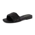 thumbnail image 3 of Cushionaire Franca Woven Slide Sandals Women Dressy or Casual with Memory Foam | Comfortable Summer Shoes for Women | Lightweight Slip-On Flat Sandals | Wide Widths Available, 3 of 7