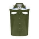 thumbnail image 5 of Camiseta sin mangas con cuello vuelto para hombre, estilo informal, a la moda, con estampado, cuello vuelto, sin mangas, bolsillos, deportiva, de poliéster, 5 of 5