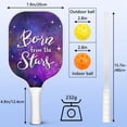 thumbnail image 3 of Pickleball Paddles Set Of 1, Fiberglass Surface, Galaxy, Universe, Starry Sky Print, 1 Paddle, 2 Balls & Bag, 3 of 5