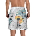 thumbnail image 3 of Naloa The World Map with Cartoon Animals Men's Beach Shorts, Surfing shorts, Swim trunks, Quick Dry Swim Trunks for Surfing Beach Fun - XX-Large, 3 of 9