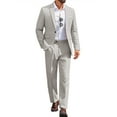 thumbnail image 7 of COOFANDY Mens Casual Suits 2 Piece Set One Button Dress Suits for Graduation Wedding Business, 7 of 7
