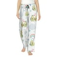 thumbnail image 1 of Fotbe Green Blue Avocado Pantalones de Pijama para Mujer, Pantalones de Dormir, Pantalones Pj con Cordón y Bolsillos-3X-Large, 1 of 6