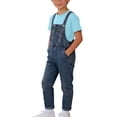 thumbnail image 4 of ATOGUTA Boys Summer Outfits Denim Overalls and Short Sleeve T-shirts with Socks Kids Girls Clothes Size 3T-12, Light Blue, 4 of 8