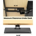 thumbnail image 4 of Keyboard Tray Under Desk, Sliding Keyboard & Mouse Tray with Adjustable Height, Swivel & Tilt, Ergonomic Keyboard Holder for Home Office, Gaming, 24.99” W x 9.84” D, Black,, 4 of 8