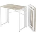 thumbnail image 3 of Folding Computer Desk inch Writing Gaming Computer Camping Desk  No Assembly Required Home Office Table  Mahogany, 3 of 6