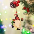 thumbnail image 4 of Decoraciones de Árbol de Navidad Enano de Navidad Colgando Ornamentos de Madera Decoración Hecha a Mano de Madera de Santa Claus Decoración de Árbol de Navidad Enano Colgante con Cuerda Decoración de, 4 of 6