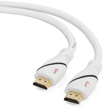 Jumbl High-Speed HDMI Cable 50 Ft Supports 3D Resolution, Ethernet – White Jumbl High-Speed HDMI Cable 50 Ft Supports 3D Resolution, Ethernet – White