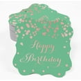 thumbnail image 2 of Inkdotpot Real Rose Gold Foil Happy Birthday Tags Favor Bracket Shape Hang Pack Of 50 Paper Tags, 2 of 6