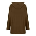 thumbnail image 5 of ATOYSOY Women's Fashion Solid Color Pullover Workout Long Sleeve Tees Fall Winter Retro Casual Shirts Loose Hoodie Tops Quarter Zipper Sweatshirts Outwear Brown XXL, 5 of 6