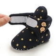 thumbnail image 4 of Lovebay Infant Baby Boy Girl Cozy Fleece Bootie Newborn Stay On Slipper Winter Warm Gripper Non-Slip Crib Shoes Navy 6-12 Months, 4 of 12