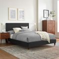thumbnail image 2 of Platform Bed Frame, Tufted, King Size, Dark Grey Gray, Velvet, Mid Century Bedroom, Modern Contemporary Boutique HB35637, 2 of 8