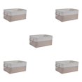 thumbnail image 2 of maskred Sac de Rangement Robuste et Durable pour Armoire, Espace Bien Organisé, Boîte de Rangement Pliable avec Poignée, Coton Multifonctionnel, Riz + Blanc 5ensemble, 2 of 6