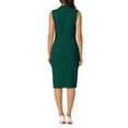 thumbnail image 3 of DARING DIVA Pencil Sleeveless Square Neck Bodycon Dress L Green, 3 of 6