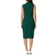 thumbnail image 3 of Vestido de lápiz sin mangas para mujer Inspire Chic, con escote cuadrado, ajustado, ideal para oficina, vestido tipo sheath, color verde, 3 of 5
