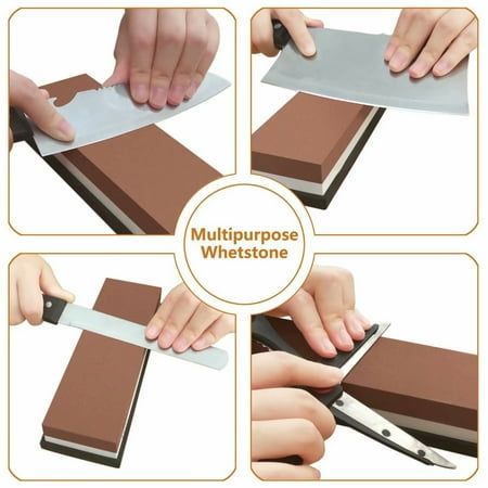 FlarosJJe Kitchen Whetstone Knife Grit 1000#3000 Sharpener Sharpening Water Stone Stand