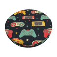 thumbnail image 1 of Honeii Retro Video Game Pattern Bar Stool Covers-Round Stools Seat Covers, Washable Stool Cushion Slipcover Elastic Bar Chair Covers-13 inch, 1 of 7