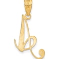 thumbnail image 3 of 14K Yellow Gold 14Ky Script Letter A Initial Pendant With Diamond (Width 14.84) - Jbsp, 3 of 5