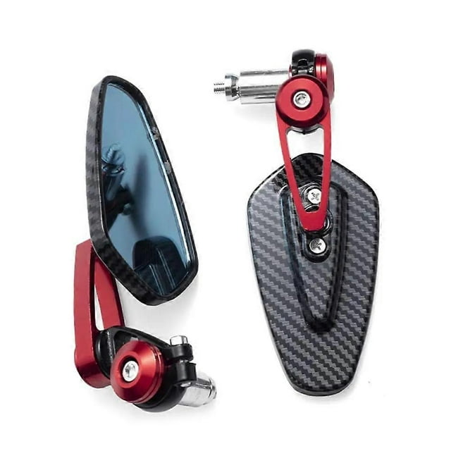 Motorcycle Rearview Mirror Carbon Fiber Pattern Handlebar Mirror Modified Inverted Rear Mirror Motorbike Accessories New