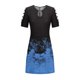 thumbnail image 5 of Vestido casual de mujer con hombros descubiertos y mangas cortas con estampado de espalda para adelgazar Fridja  qw1419, 5 of 5