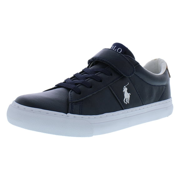 Polo Ralph Lauren Sayer Ez Adjustable Strap PS Boys Shoes Size 10.5, Color: Navy/Paper White