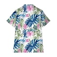 thumbnail image 5 of MAIHAN Women's Summer Hawaiian Shirts Floral Short Sleeve Button Down Shirts Hawaii Tropical Beach Tops(White,M), 5 of 5