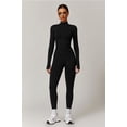 thumbnail image 4 of Top-kevin 2 Piece Seamless Ribbed Workout Sets With Zip Up Jacket High Waisted Gym Yoga Leggings, 4 of 6