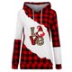 thumbnail image 4 of Pntutb moda mujer Casual con capucha Slim Navidad estampado Plaid tops Sudadera con capucha Pntutb Pntutb-4961, 4 of 9