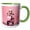 Green/White, variant on 3drose, Cute Kitten on a Motor Scooter with Helmet, 11oz Two-tone Yellow Mug