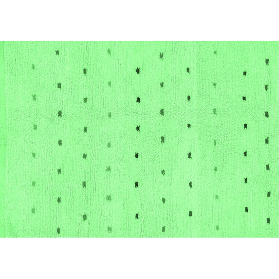 Ahgly Company Indoor Rectangle Solid Emerald Green Modern Area Rugs, 2' x 4'