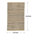 thumbnail image 6 of A&B Home  Large Stripe Shuttle Weave Durrie with Hamming 60 x 96, 6 of 7