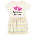 thumbnail image 3 of Inktastic My Godmother Loves Me Hearts Girls Toddler Dress, 3 of 5