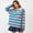 Light pink, variant on Women Long Sleeve Striped Polo Shirt Oversized Collar Y2k Pullover T Shirt Casual Loose Streetwear Rugby Sweatshirt, S