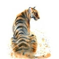 thumbnail image 2 of Shefranov, Olga 15x18 White Modern Wood Framed Museum Art Print Titled - Tiger Tail, 2 of 4